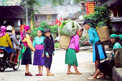 The brocade skirts of ethnic minority women in Ha Giang