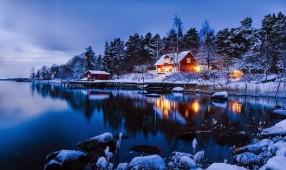 Những ngôi nhà đẹp mê hồn giữa tuyết trắng 