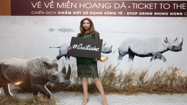  Maggie Q cùng đối tác Việt kêu gọi chung tay cứu tê giác 