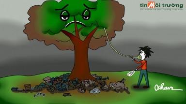 Tranh biếm họa “Không xả rác bừa bãi” của Nguyễn Thị Nhâm (phần 2)