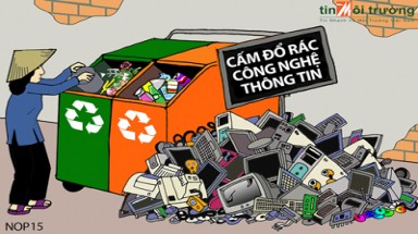  Tranh biếm họa “Không xả rác bừa bãi” của họa sỹ NOP