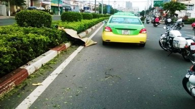   Tài xế taxi Hoàng Long bị nghi tông chết công nhân cây xanh